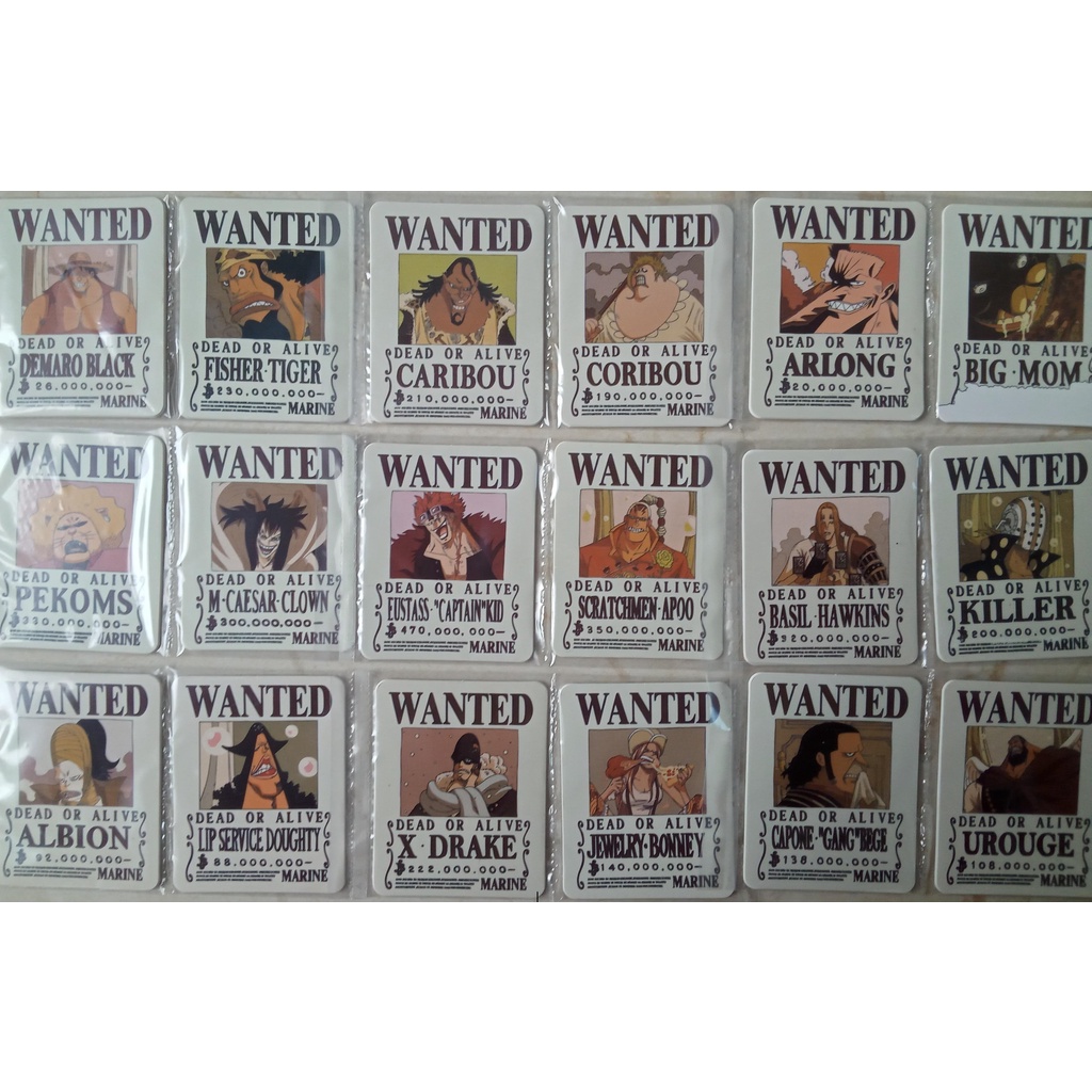 Thẻ Toonies Wanted One Piece bán full bộ 89 thẻ đã bóc seal