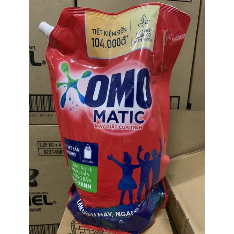 Nước giặt omo túi 4kg cửa trên