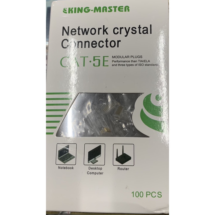 COMBO 100 Hạt mạng, đầu bấm mạng RJ45  - Vỏ nhựa