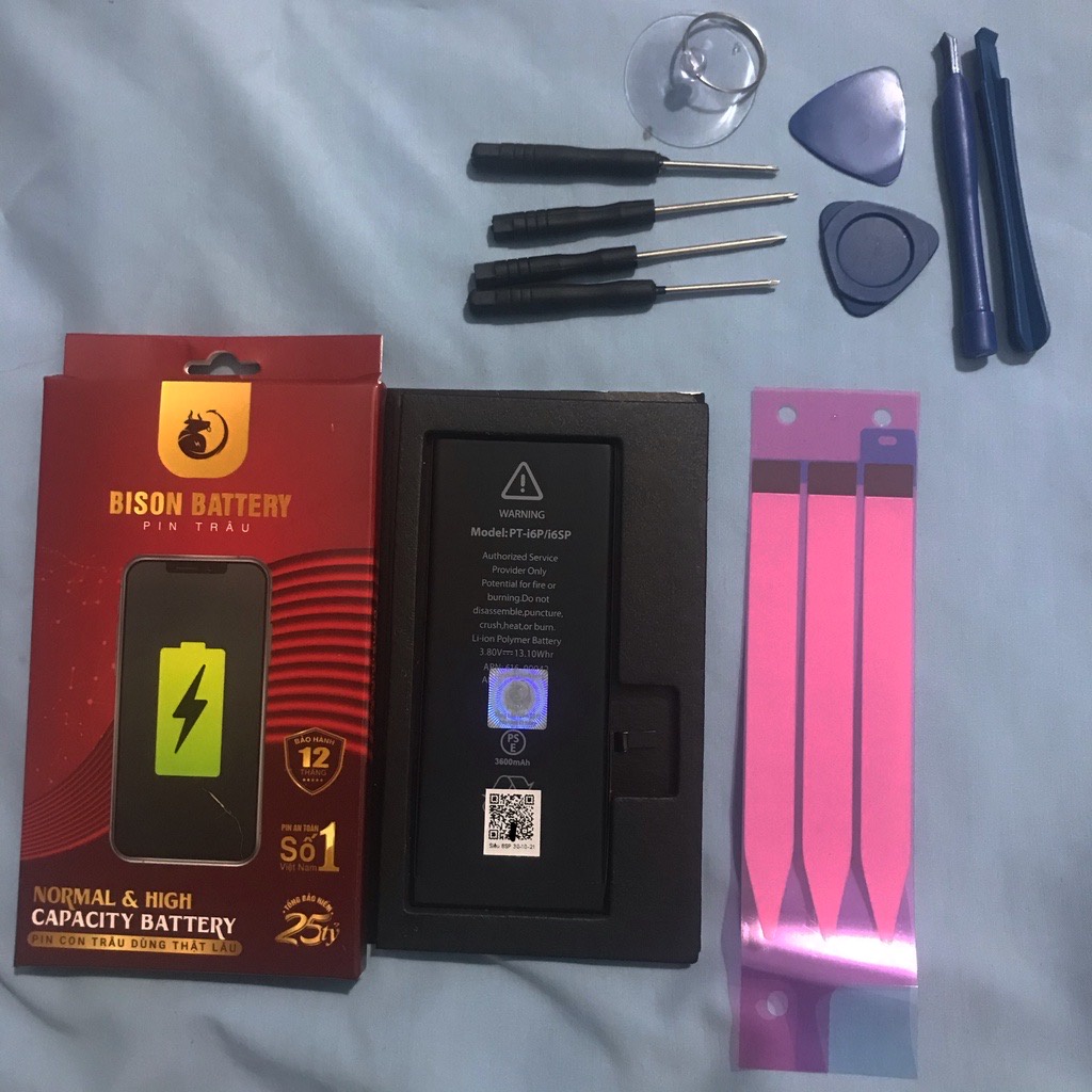 PIN IP Bison con trâu dung lượng chuẩn cho ip 5S/5se/6/6s/6plus/6splus/7/7plus/8/8plus/X/Xs/Xr/Xsmax/
