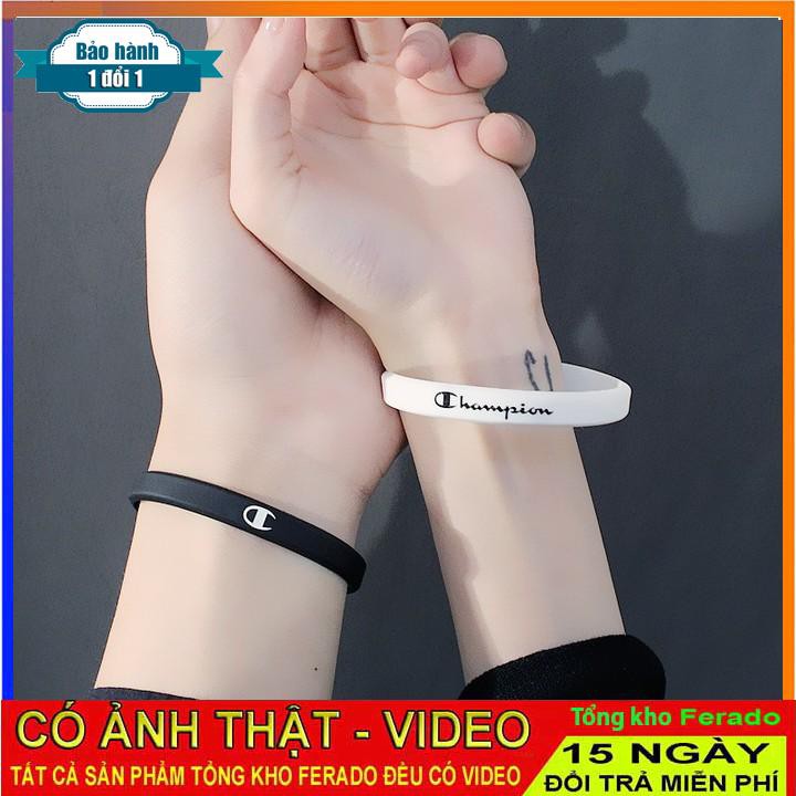[ xả kho ] Vòng tay nam nữ VT002D chất liệu cao su champion cá tính