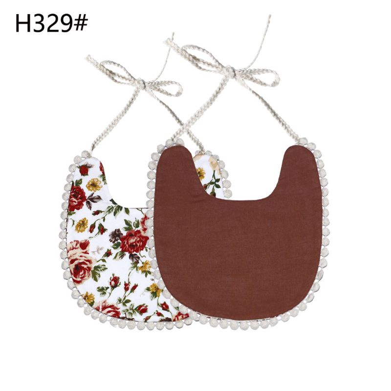 Yếm Ăn Vải Lanh Cotton Hai Mặt Dành Cho Bé