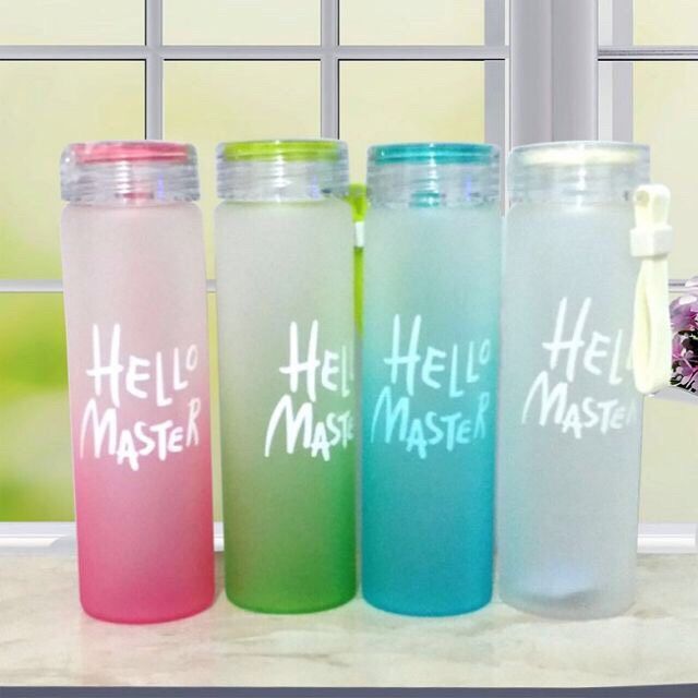 Combo 10  bình thủy tinh hello master 400ml