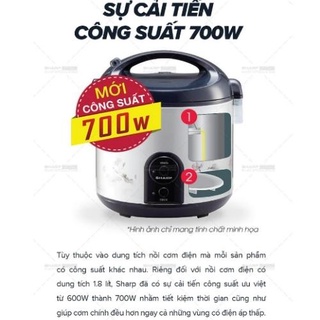 [HỎA TỐC] Nồi cơm điện nắp gài Sharp KS-19TJVBC (1.8L) - Hàng chính hãng