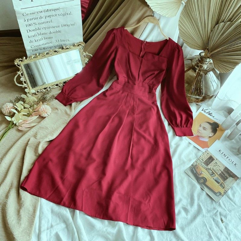 ĐẦM DÀI XẾP LY NGỰC 10035 | BigBuy360 - bigbuy360.vn