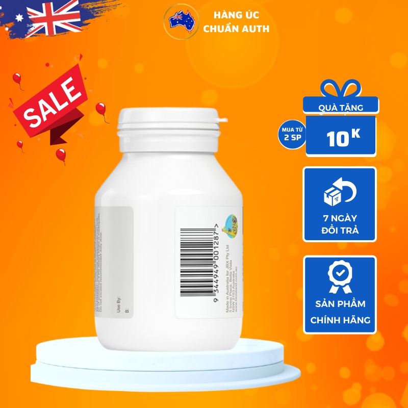 Viên nhai Hỗ trợ Tăng chiều cao cho bé Úc Bio Island Lysine Step Up for Youth 60 viên