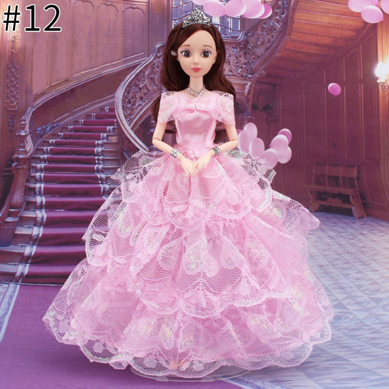 Búp Bê Barbie Kèm Đầm Công Chúa 30cm Cho Bé Gái
