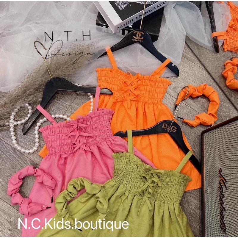 Váy đầm dây nhún cho bé gái 10-25kg