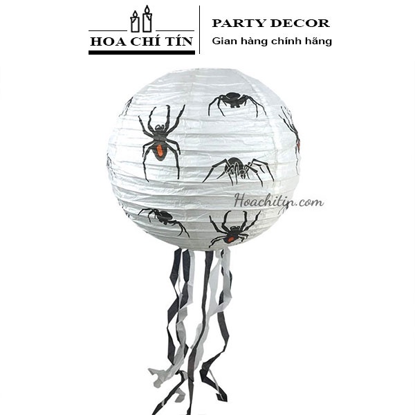 Lồng Đèn Giấy Tua Trang Trí Halloween Tặng Kèm Đèn led