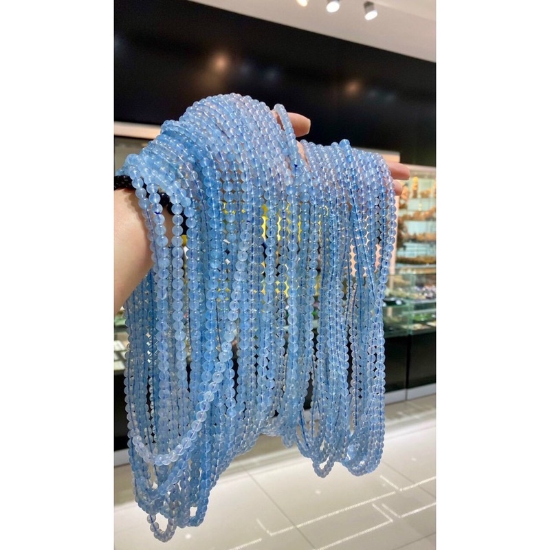 Vòng tay Aqua 6ly quấn 3 vòng kèm Hộp Gấm cao cấp