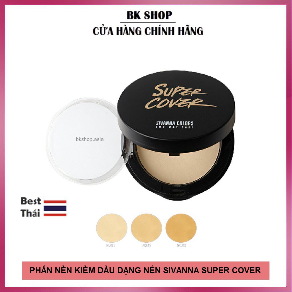 (Auth Thái) Phấn Nền Kiềm Dầu Sivanna Super Cover HF201