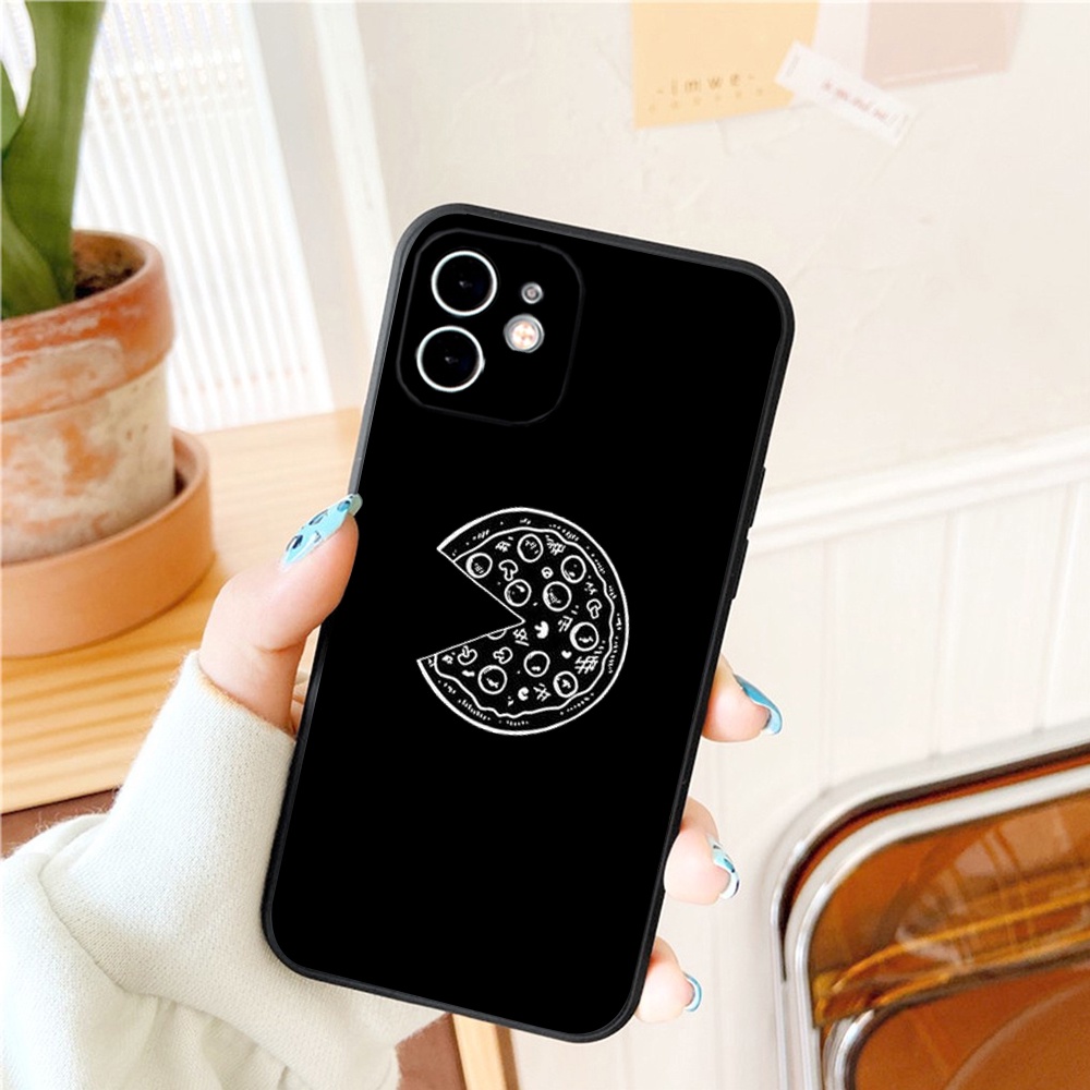 Ốp Lưng Iphone TPU Cạnh Vuông Pizza,  BVC Iph6/6plus/6s/6splus/7/7plus/8/8plus/x/xs/11/12/pro/13/promax