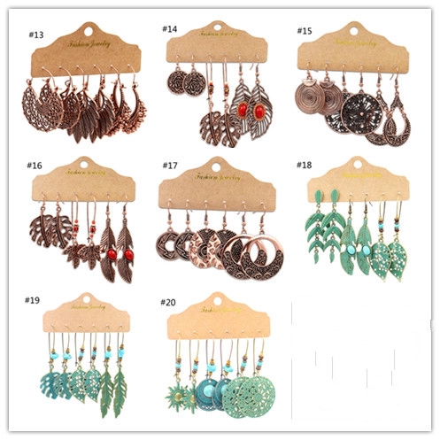 Bộ 3 Đôi Khuyên Tai Phong Cách Boho Thời Trang Cho Nữ