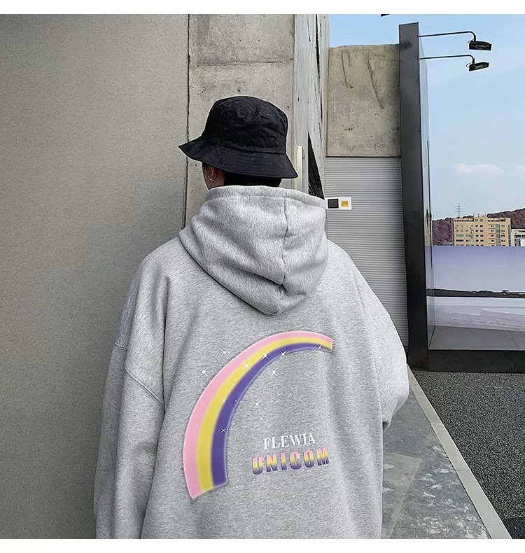 Áo Hoodie Họa Tiết Cầu Vồng Size M-5Xl Phong Cách Hàn Quốc Cho Nam | BigBuy360 - bigbuy360.vn