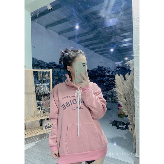 Áo nỉ hoodies có mũ in chữ aradise