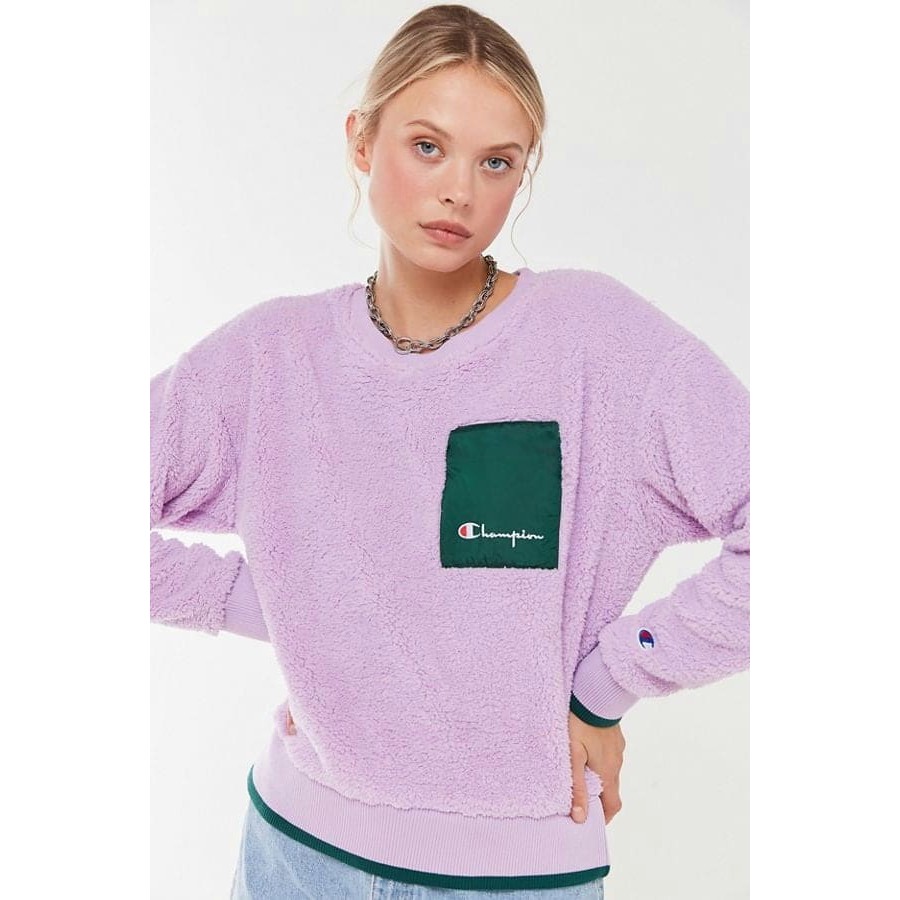 Áo sweater nỉ lông cừu Champion Sherpa Sweatshirt thu đông