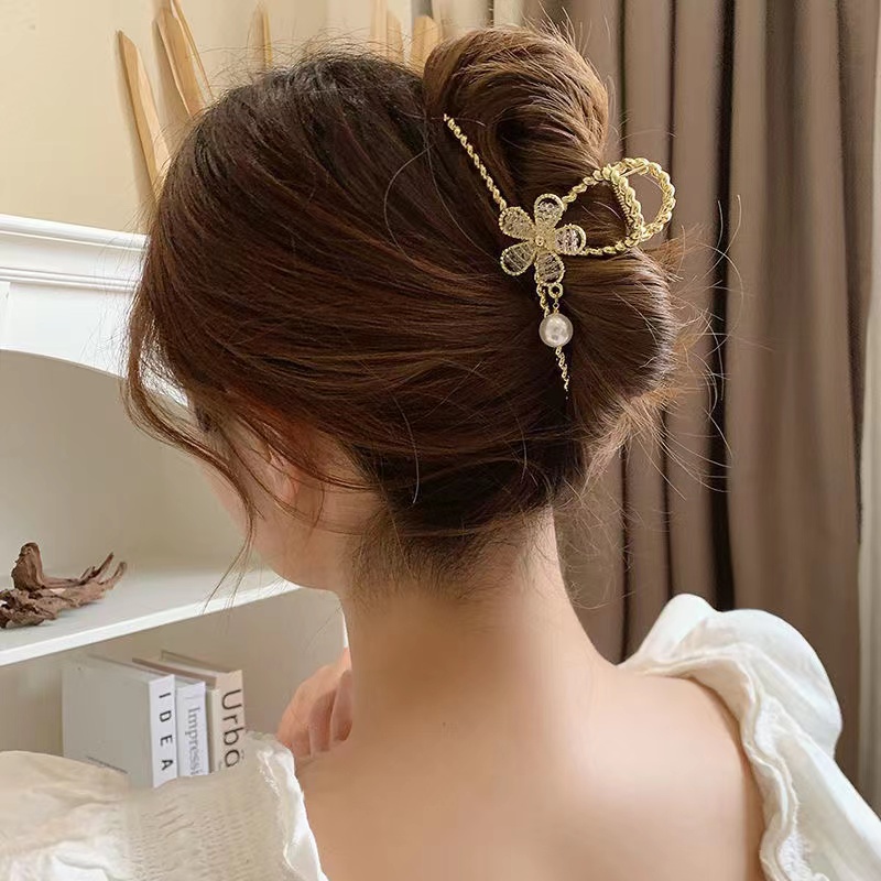 Kẹp tóc Bông hoa Kẹp tóc rửa mặt kẹp tóc hàn quốc cá mập cho nữ phụ kiện tóc