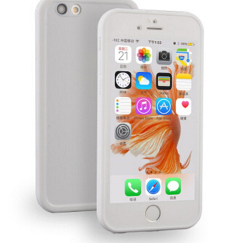 Ốp điện thoại silicone chống thấm nước màu trơn cá tính cho Iphone 5/6/6plus/8/X
