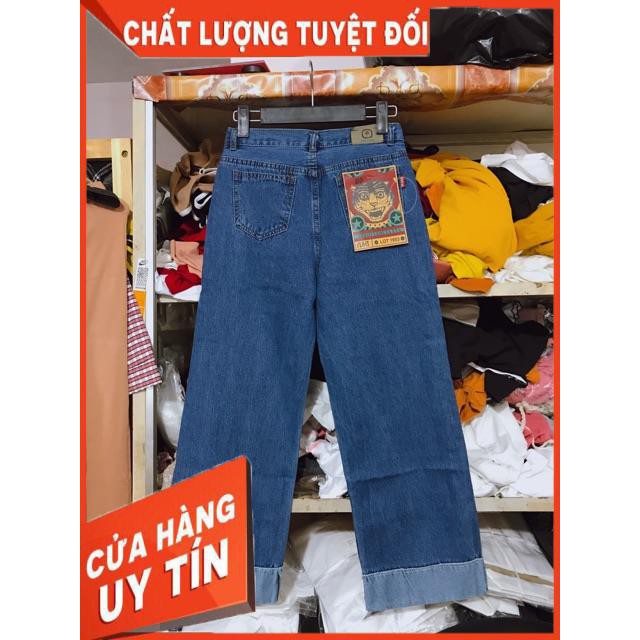 [Mã WASTMAY giảm 15% tối đa 30K đơn 150K] QUẦN JEANS ỐNG RỘNG GẤP ỐNG LƯNG CAO | WebRaoVat - webraovat.net.vn