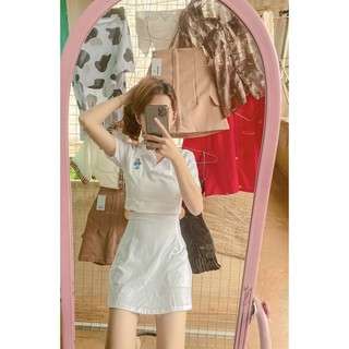 Set áo croptop + chân váy