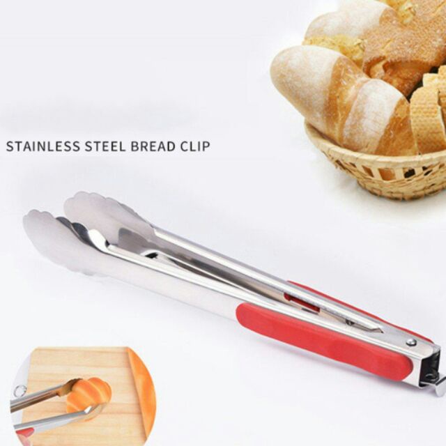 Kẹp gắp bằng inox bọc nhựa tiện lợi