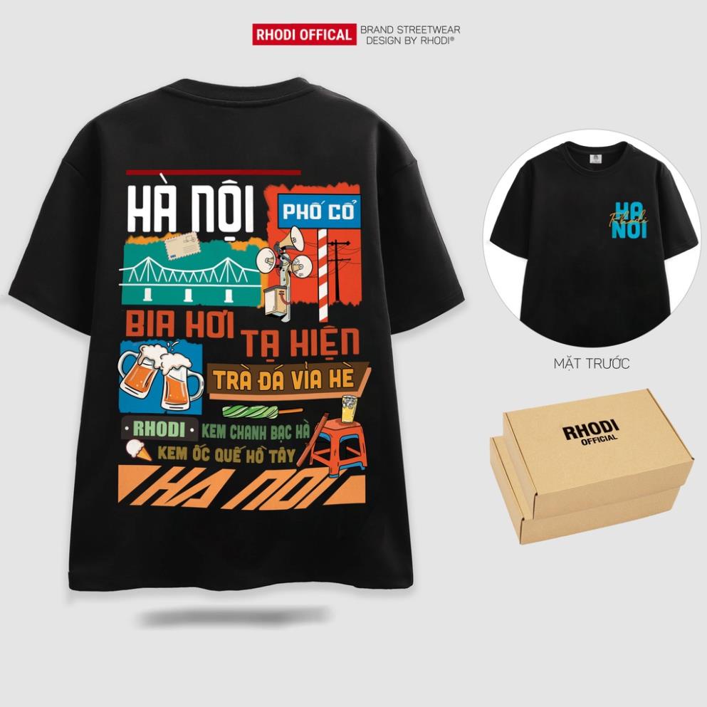 Áo thun local brand RHODI phông cổ tròn tay lỡ unisex nam nữ thế hệ genz Hà Nội 01 2022