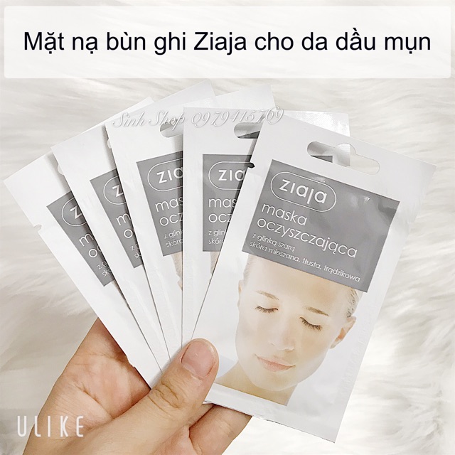 Mặt nạ bùn ghi ziaja cho da dầu mụn (bill ảnh tiếp)