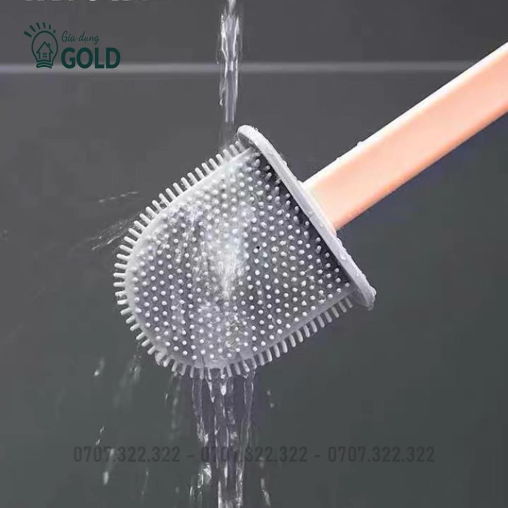 Cọ Bồn Cầu Silicon, Chổi Cọ Toilet Silicon 2 Mặt Đẹp Tiện Lợi