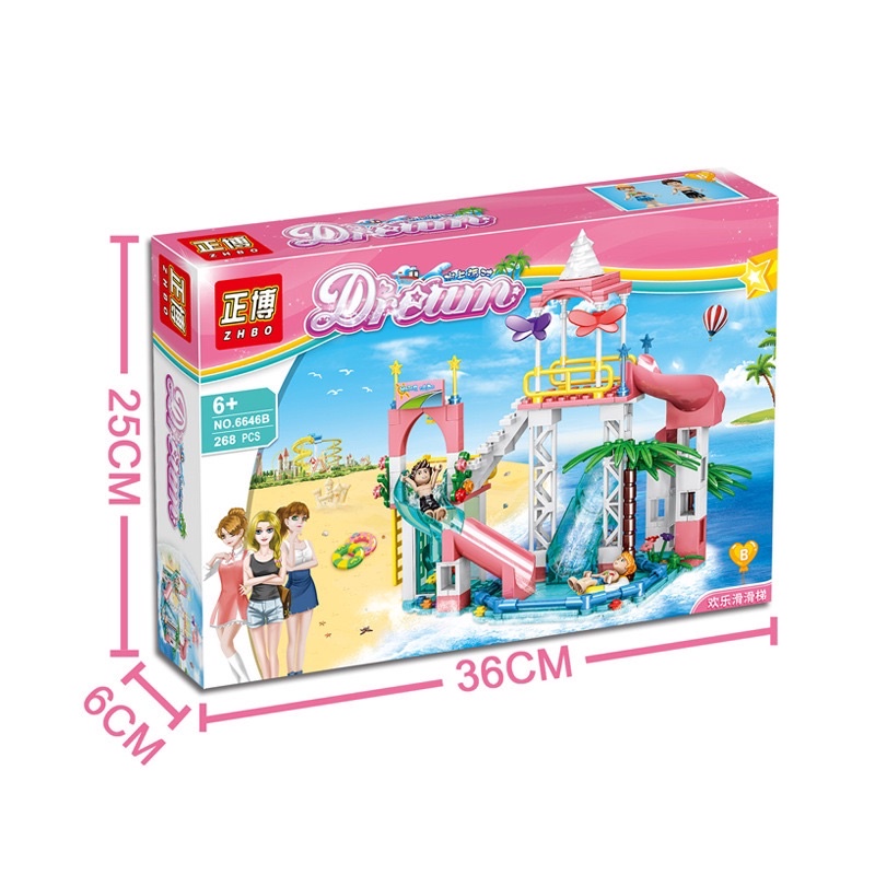 Lego con gái 473 miếng lắp ghép công viên nước