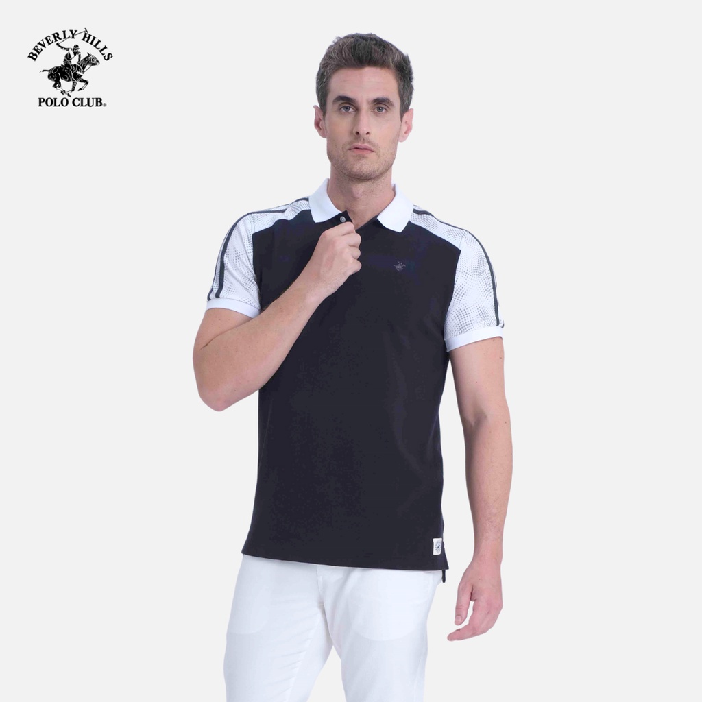 Beverly Hills Polo Club - Áo polo Ngắn tay Nam Regularfit Đen BK- BHPC PMRSS20TL119