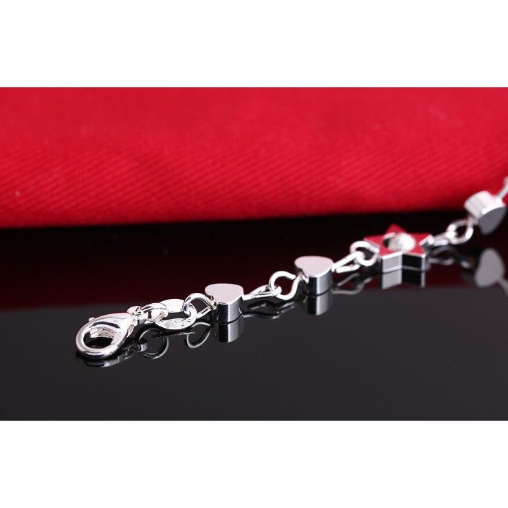 [Mã FAMAYFA giảm 10K đơn 50K] Lắc tay Ngôi sao quả cầu trái tim xi bạc S925 xinh xắn | BigBuy360 - bigbuy360.vn