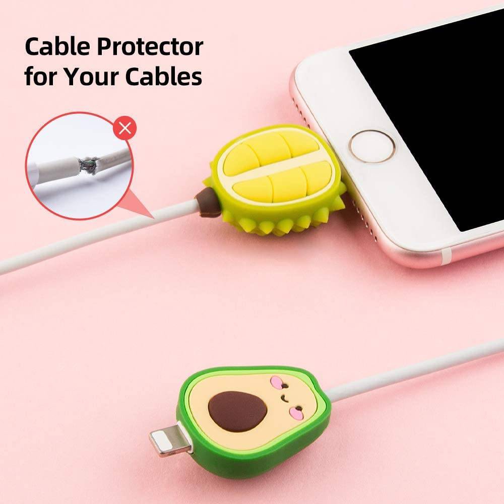Phụ Kiện Bảo Vệ Dây Cáp Sạc USB Bằng Nhựa Hình Cá Dễ Thương Cho iPhone/iPad