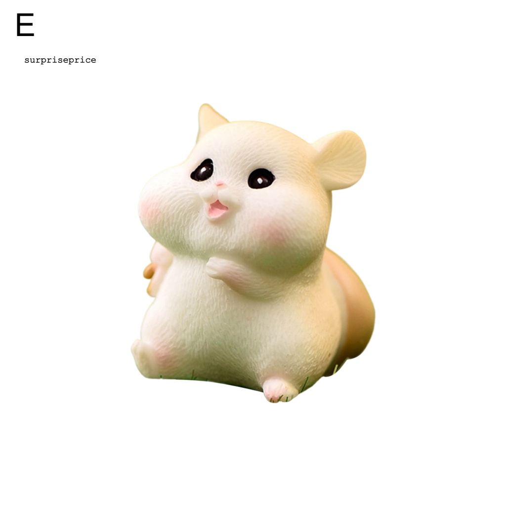 Mô Hình Chuột Hamster Hoạt Hình Bằng Nhựa Resin Trang Trí Nhà Búp Bê DIY