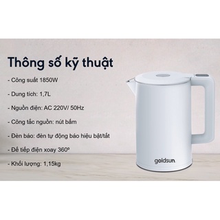 Ấm siêu tốc -Ấm siêu tốc thông minh GKT2642 thiết kế sang trọng chế độ tự ngắt an toàn khi sử dụng