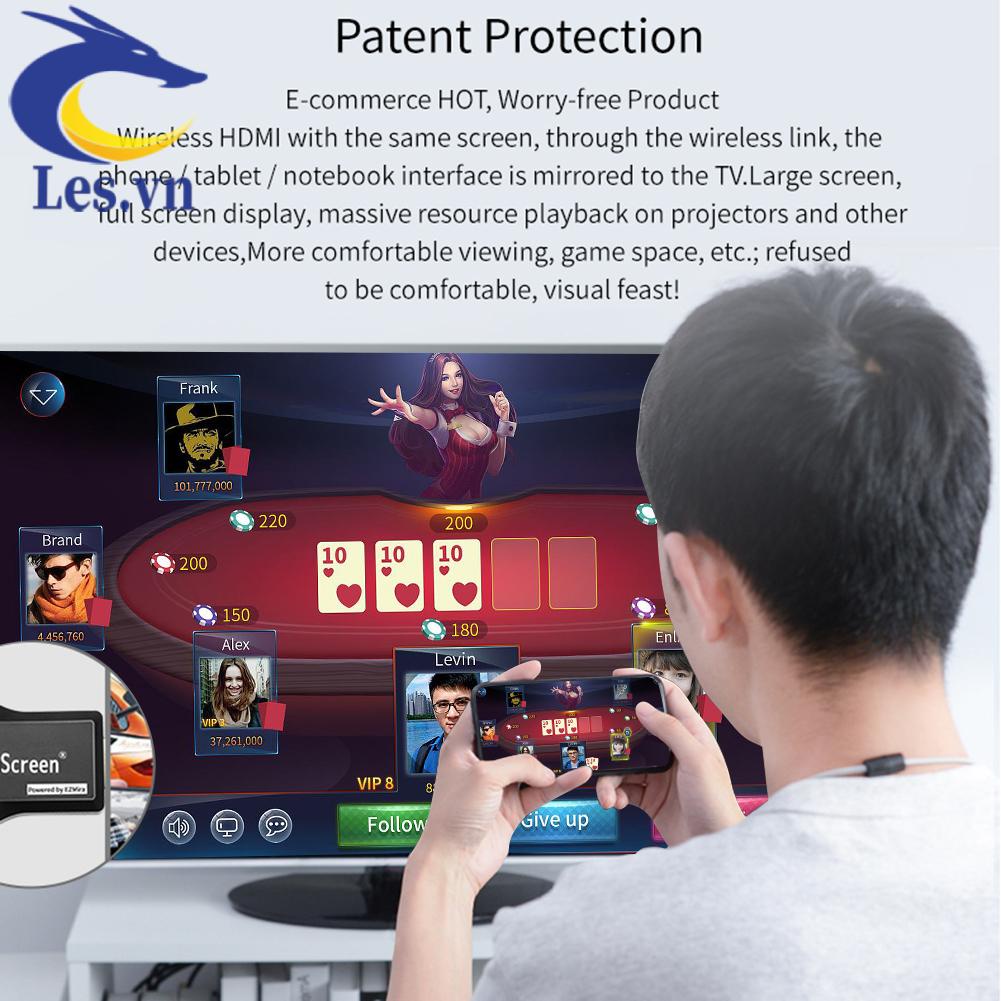 Bộ ChuyểN ĐổI Màn Hình Không Dây M2 Pro HDMI 1080P Cho iOS Android PC