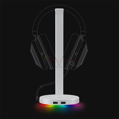 Đế treo tai nghe Razer Base Station V2 Chroma - Hàng chính hãng - Nhiều cổng kết nối tiện lợi, âm thanh vòm 7.1