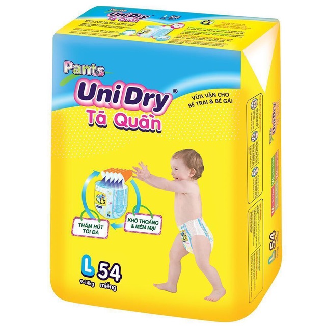 Bỉm quần Unidry bịch đại Size M60/L54/Xl48