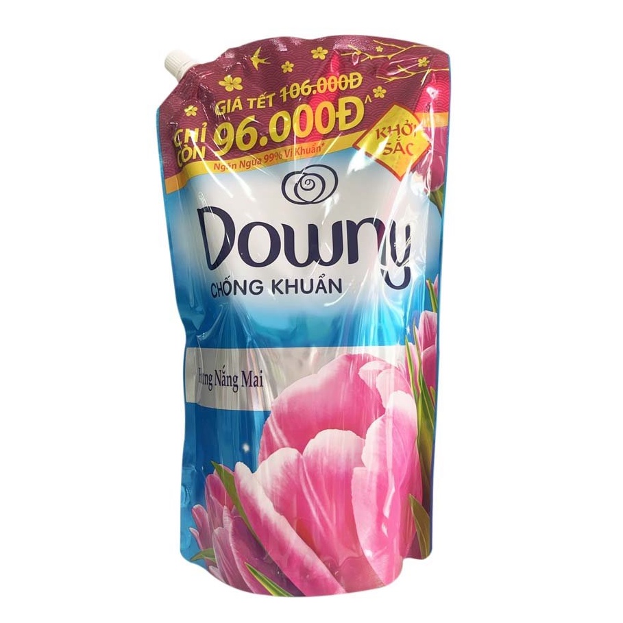 Túi nước xả vải Downy chống khuẩn hương Nắng Mai 1.5L