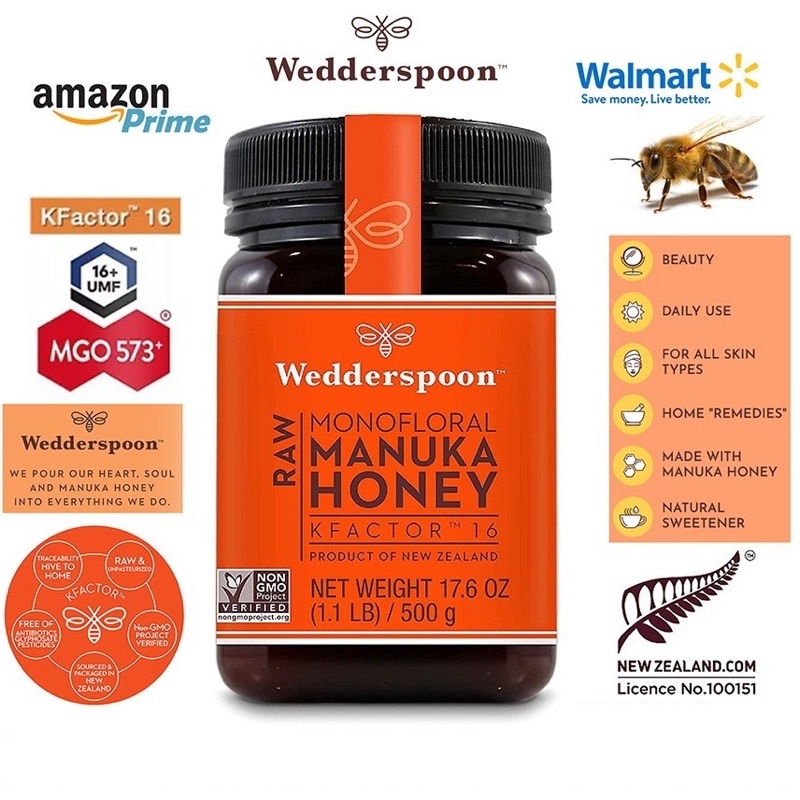 Mật ong Manuka wedderspoon KFACTOR 16