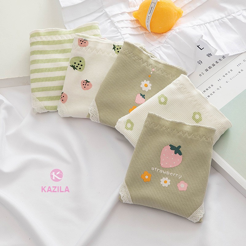 [Mã 12FASHIONSALE1 giảm 10K đơn 50K] Quần lót nữ hình quả dâu dễ thương, quần lót cotton xuất Nhật Kazila QLH70 | BigBuy360 - bigbuy360.vn