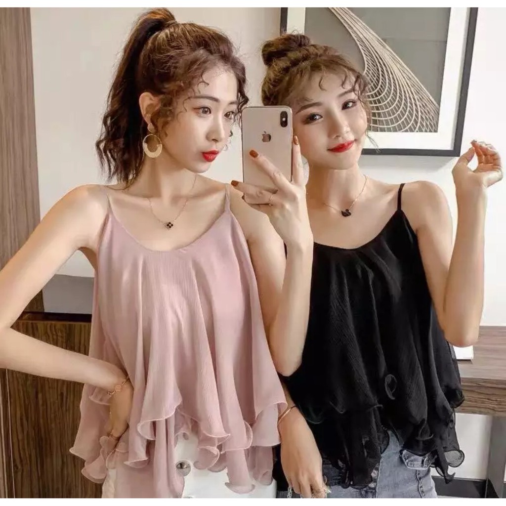 [Mã FAMAYWA giảm 10K đơn 50K] Áo hai dây bèo tầng siêu dễ thương | BigBuy360 - bigbuy360.vn