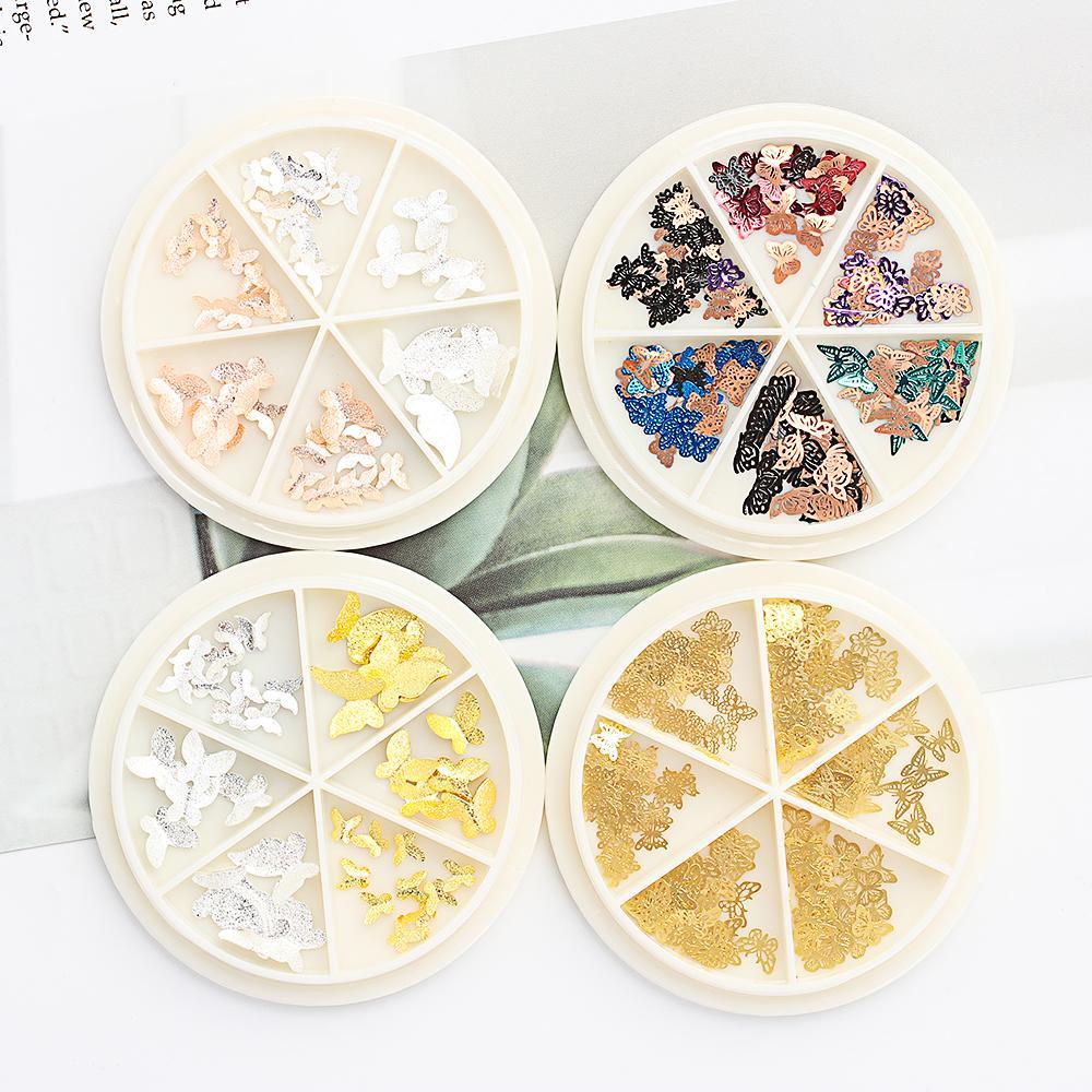 WATTLE Hộp Phụ Kiện Kim Loại 3D Đính Móng Nghệ Thuật