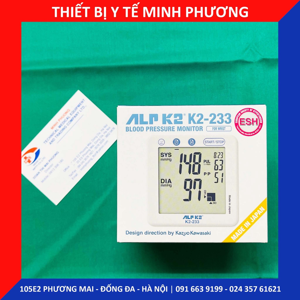 Máy đo huyết áp cổ tay ALPK2 K2-233
