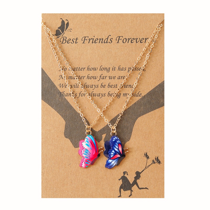 Set 2 Vòng cổ Hình Bướm Cho Bạn Thân