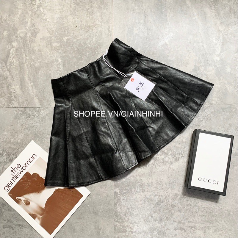 Chân váy da dáng xòe, Chân váy cạp cao có lót quần KS1504 - NhiNhi Shop | BigBuy360 - bigbuy360.vn