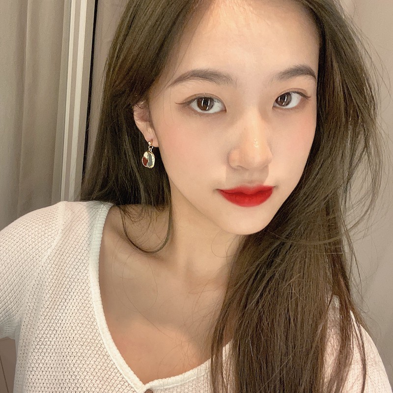 Khuyên tai kẹp không bấm lỗ chốt điều chỉnh K013 bằng hợp kim mạ vàng hình khối dáng midi Leous Accessories