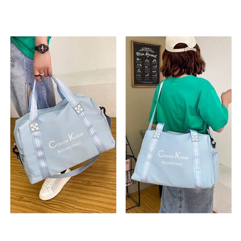 Túi Du Lịch Dã Ngoại Về Quê Công Tác Có Ngăn Để Giày Túi Hành Lý,Túi Đi Bơi Tập Gym Thể Thao Yoga Móc Được Vào Vali