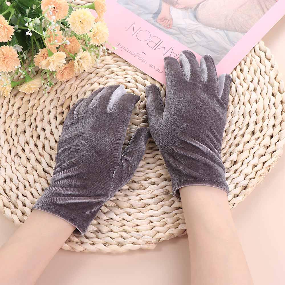 Găng Tay Nhung Lái Xe Giữ Ấm Mùa Đông Cho Nữ