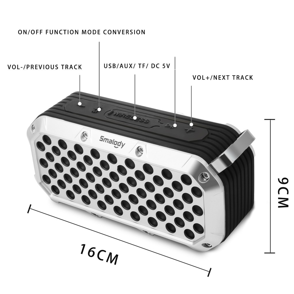 Loa Bluetooth IPX6 chống nước hút chân không, Âm thanh bass siêu hay, Công nghệ chống nước, chống va đập