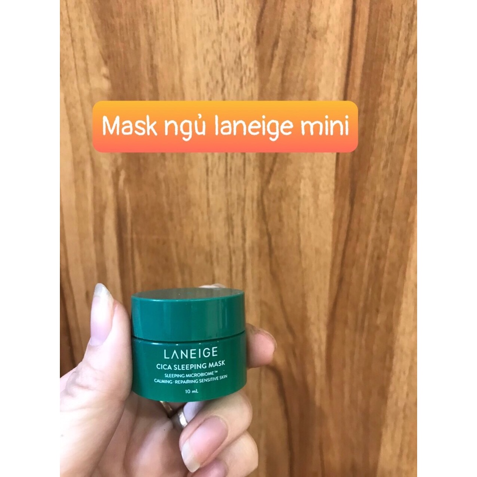 Mặt nạ ngủ Laneige Cica Sleeping Mask mini 10ml xanh lá cây Dưỡng ẩm sâu và bảo vệ da